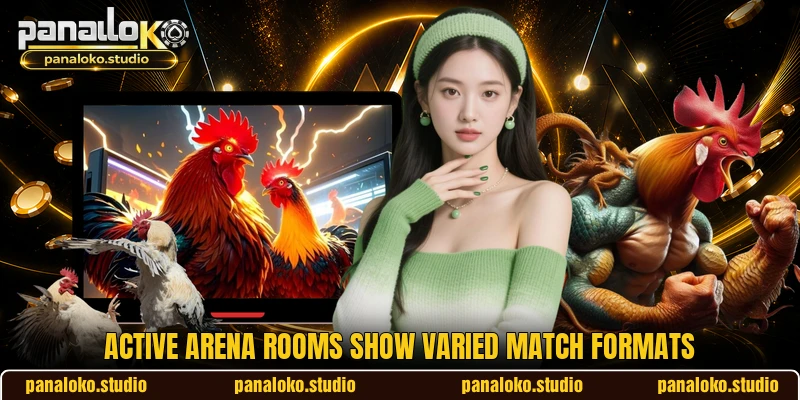 Active arena rooms show varied match formats Active arena rooms show varied match formats