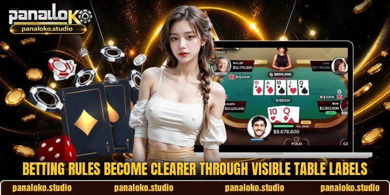 Betting rules become clearer through visible table labels