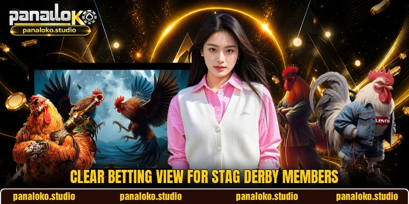 Clear betting view for Stag Derby members Clear betting view for Stag Derby members