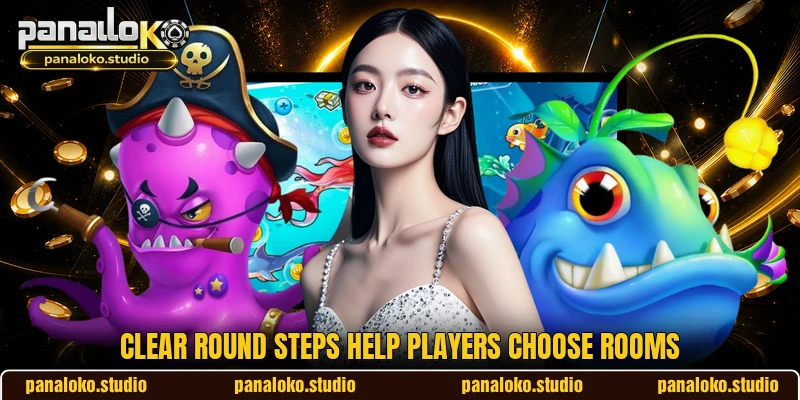 Clear round steps help players choose rooms Clear round steps help players choose rooms