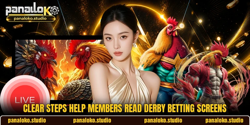 Clear steps help members read derby betting screens