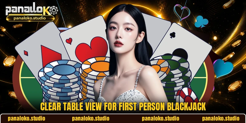 Clear table view for First Person Blackjack