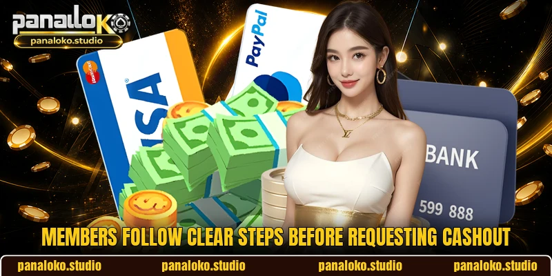 Members follow clear steps before requesting cashout
