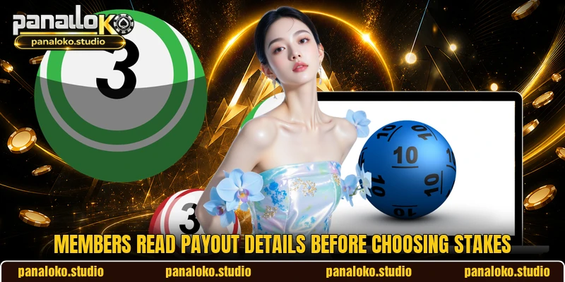 Members read payout details before choosing stakes