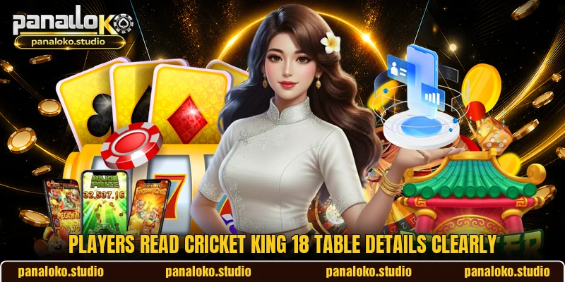 Players read Cricket King 18 table details clearly Players read Cricket King 18 table details clearly