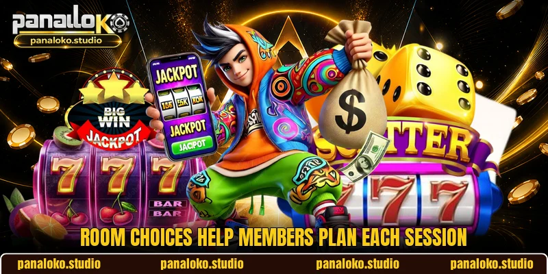 Room choices help members plan each session Room choices help members plan each session