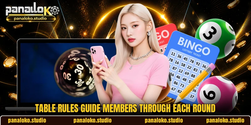 Table rules guide members through each round Table rules guide members through each round